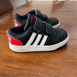 Adidas Toddler Black and Red Sneakers